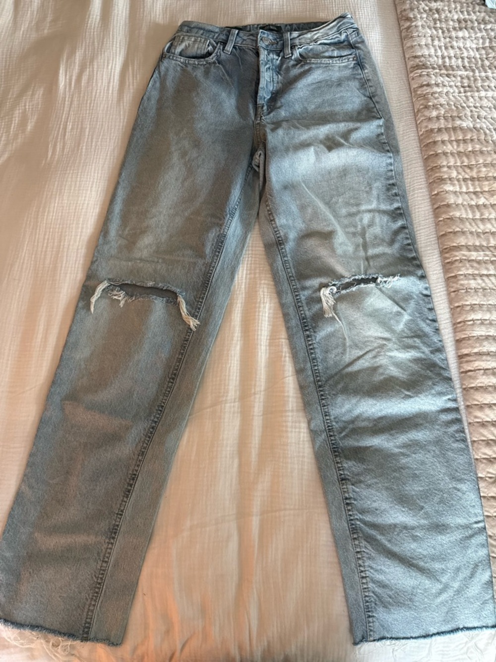 Wild Fable light blue high-rise straight button-front jeans